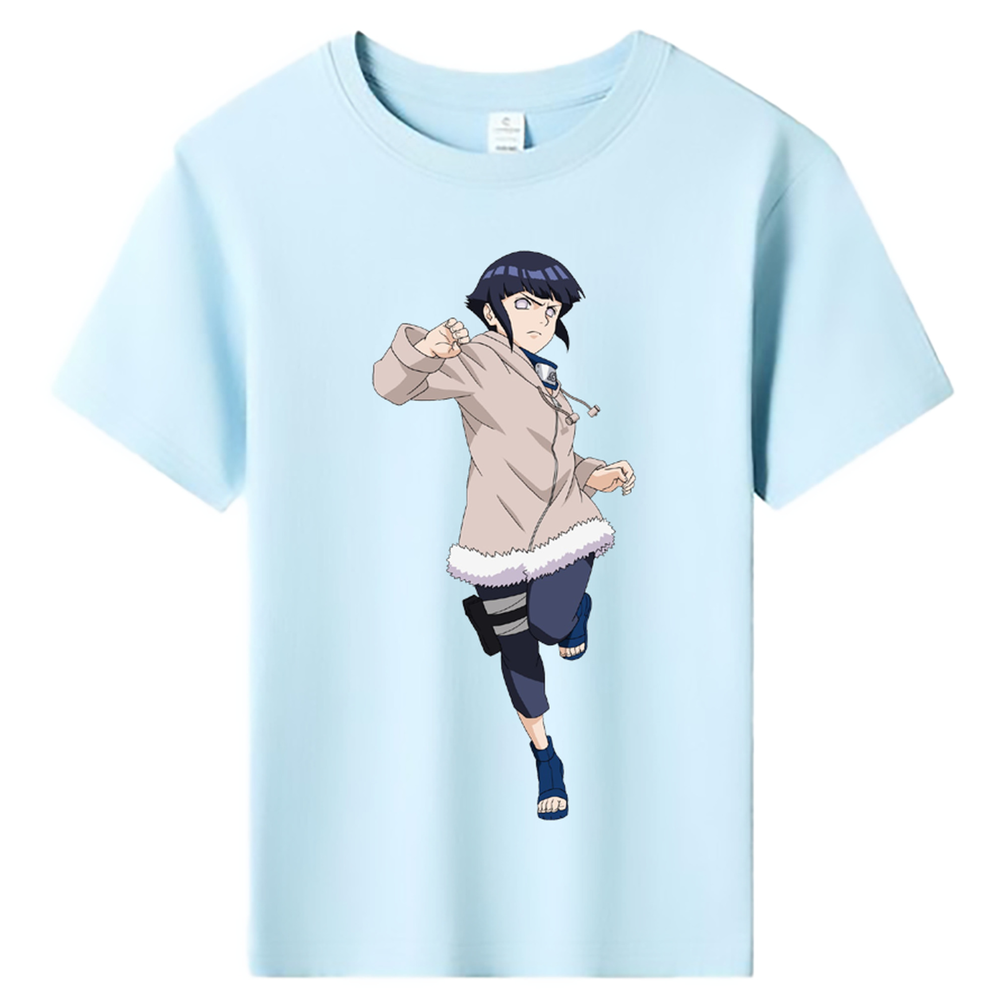 （画像用） NARUTO -ナルト- 日向ヒナタ Hyūga Hinata 綿100％キッズTシャツ（フロントプリント）